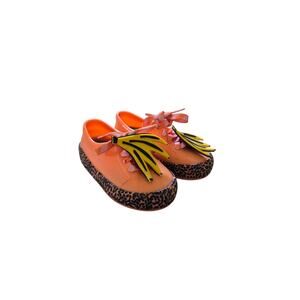 Mini Melissa Fabula Street Sneakers Jelly Shoe Salmon Pink Banana Size 7 Toddler